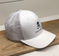 White Trucker Calavera Cap - Calavera Golf